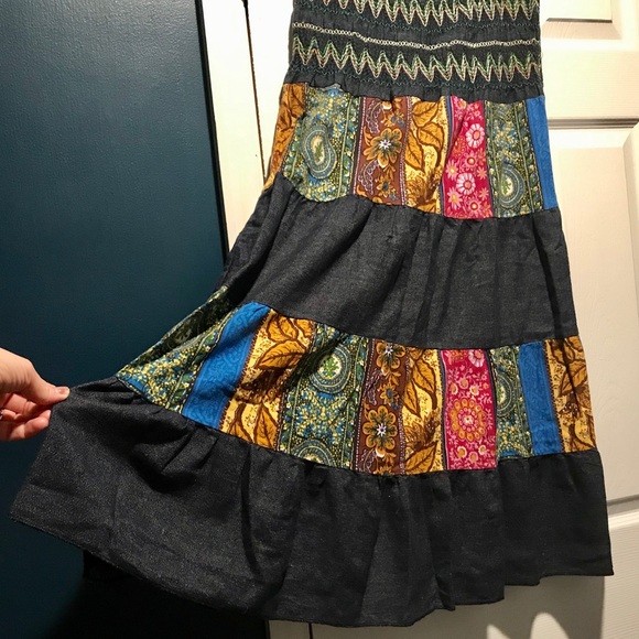 PARAGON Dresses & Skirts - Women’s medium cotton denim patchwork skirt